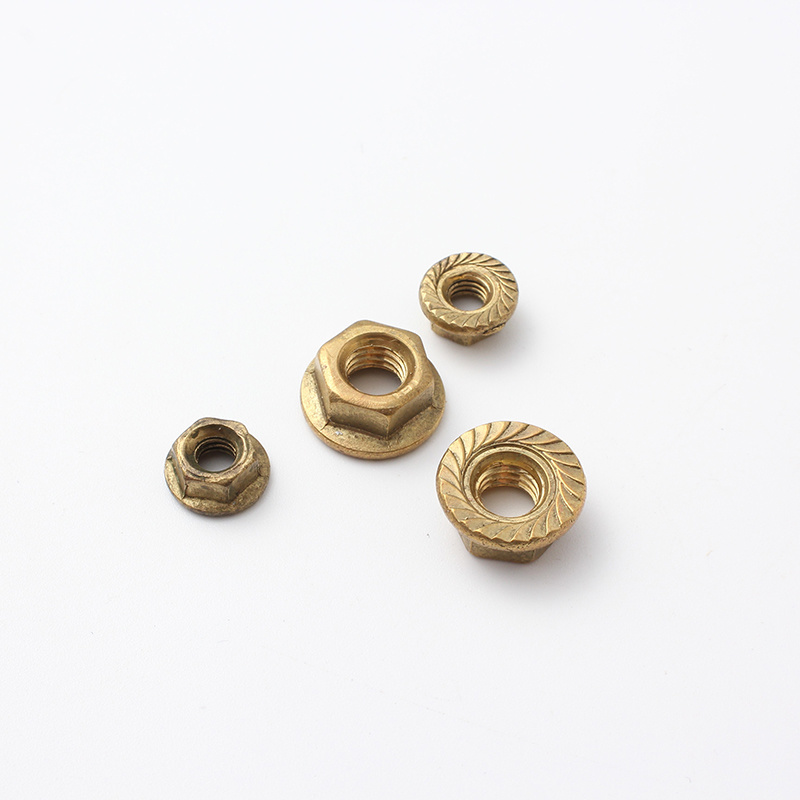 Copper Brass DIN6923 Hex Flange Nuts