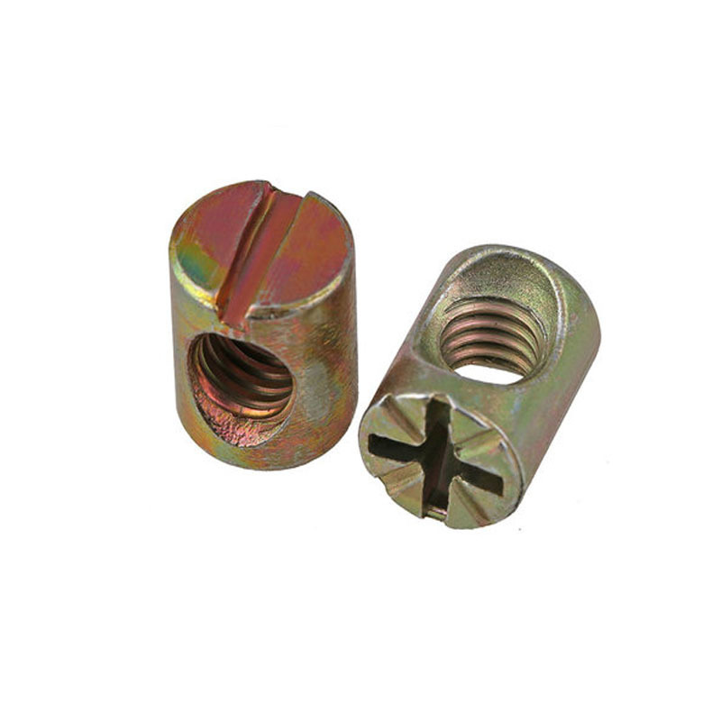 High Strength Grade 4 8 10 12 Steel Color Yellow Zinc Plated Barrel Nuts