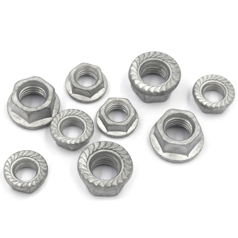 High Strength Grade 4 8 10 12 Steel Hot Dip Galvanized HDG Plated DIN6923 Hex Flange Nuts