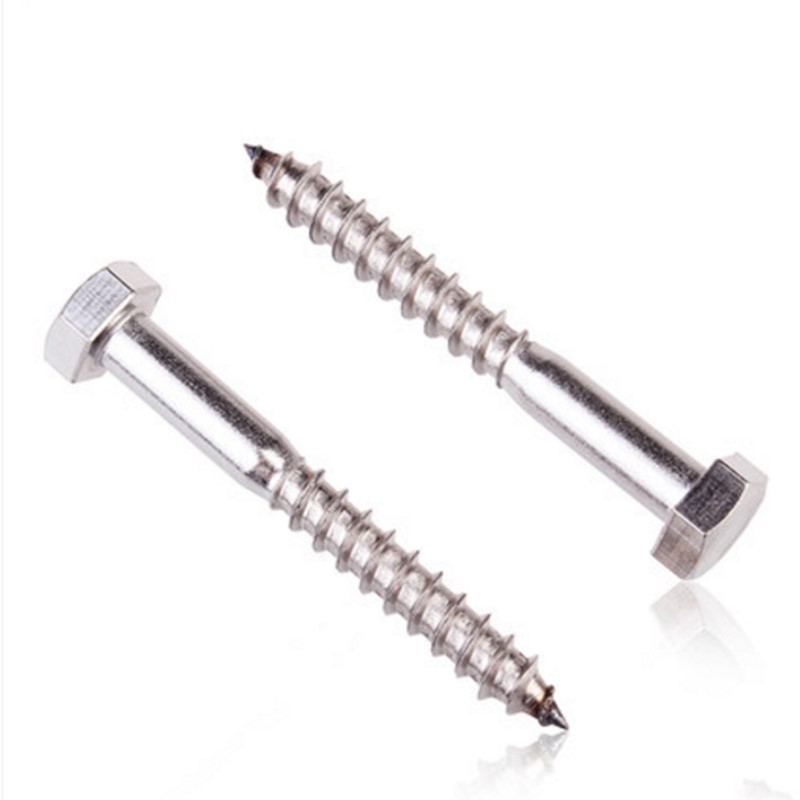 Stainless Steel SS304 SS316 SS201 Hexagon Head Hex Wood Screws
