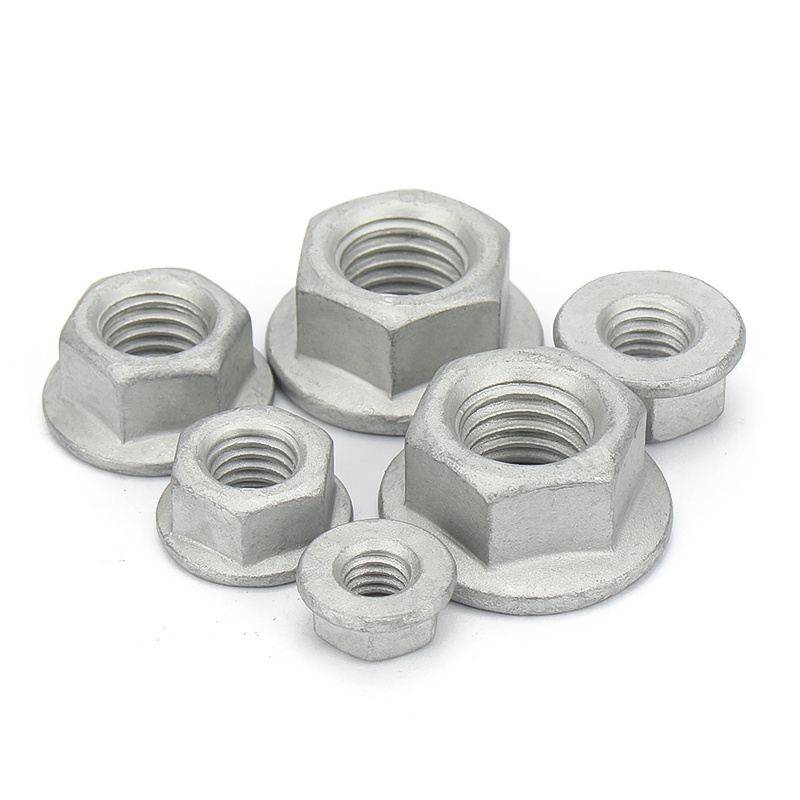 High Strength Grade 4 8 10 12 Steel Dacromet DIN6923 Hex Flange Nuts