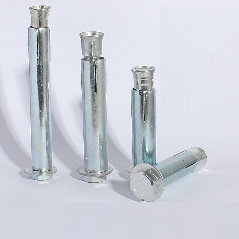 White Blue Zinc Plated Steel Hex Nut Sleeve Anchor Expansion Bolt