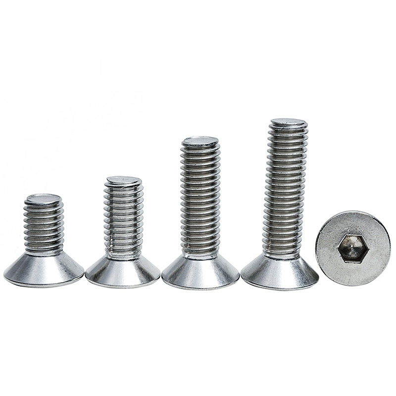 Stainless Steel SS201 SS304 SS316 A2-70 A4-80 DIN7991 CSK Flat Head Hex Socket Bolts
