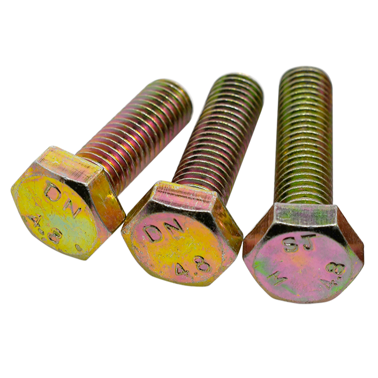 Grade 4.8 Carbon Steel DIN931 DIN933 Color Yellow | Hebei Chengyi