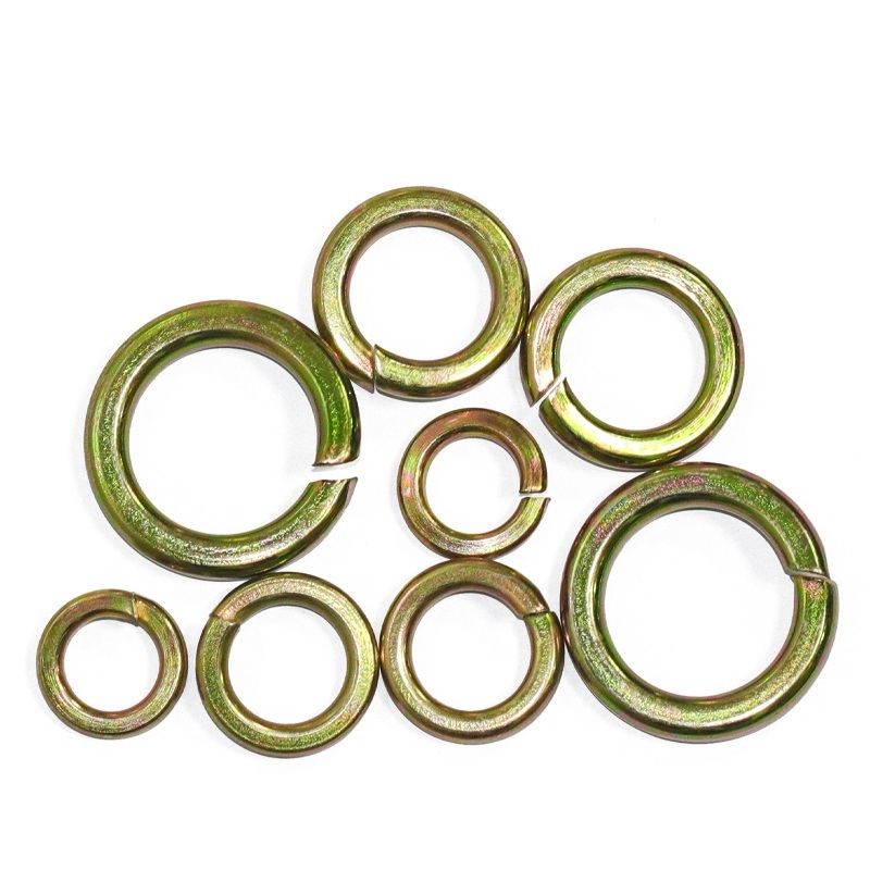 Color Yellow Zinc Plated Steel DIN127 Spring Washers