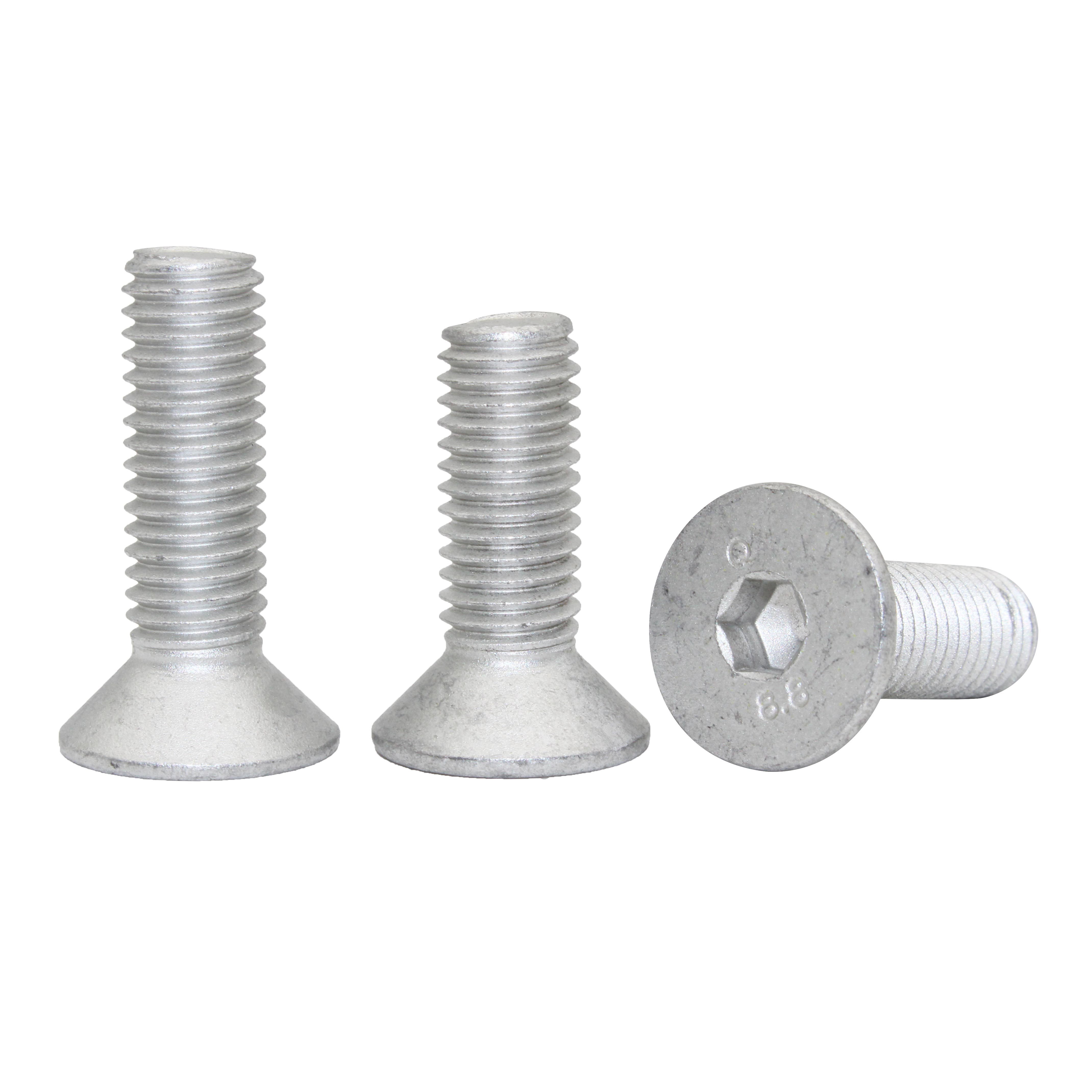 High Strength Grade 4.8 8.8 10.9 12.9 Dacromet DIN7991 CSK Flat Head Hex Socket Bolts