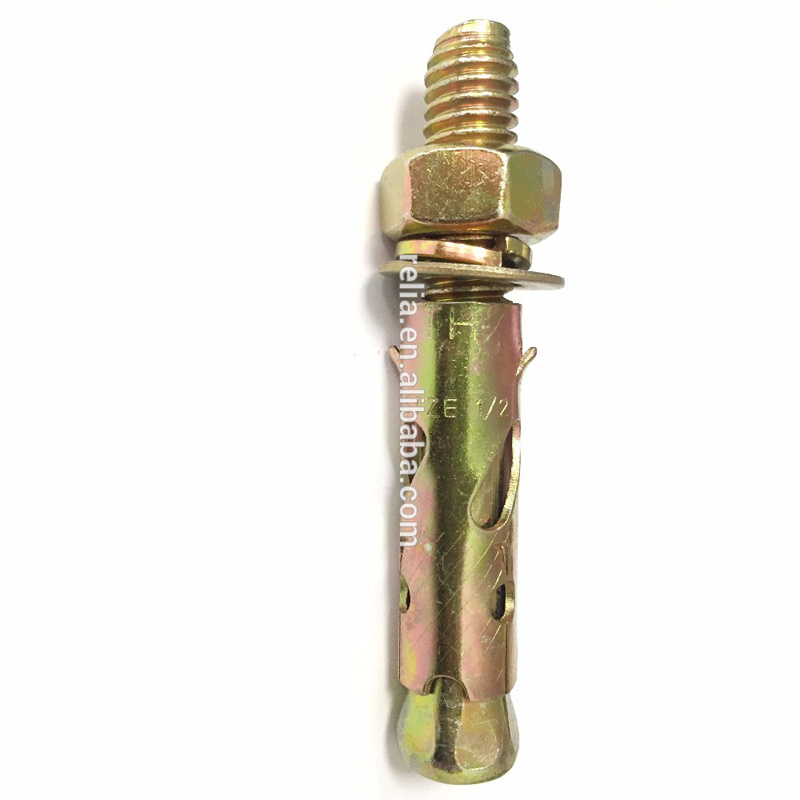 Color Yellow Zinc Plated Steel Elevator Expansion Bolts