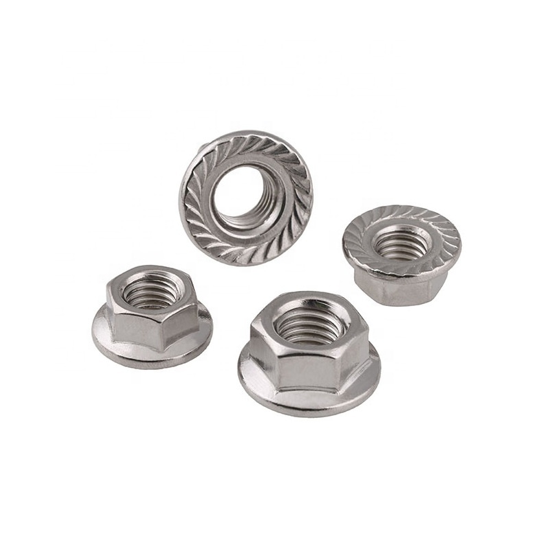 Stainless Steel A2-70 A4-80 SS201 SS304 SS316 DIN6923 Hex Flange Nuts