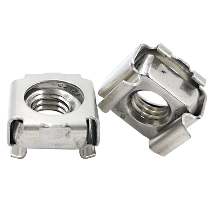 High Strength Grade 4 8 10 12 Steel Galvanized Blue White Zinc Plated Cage Nuts