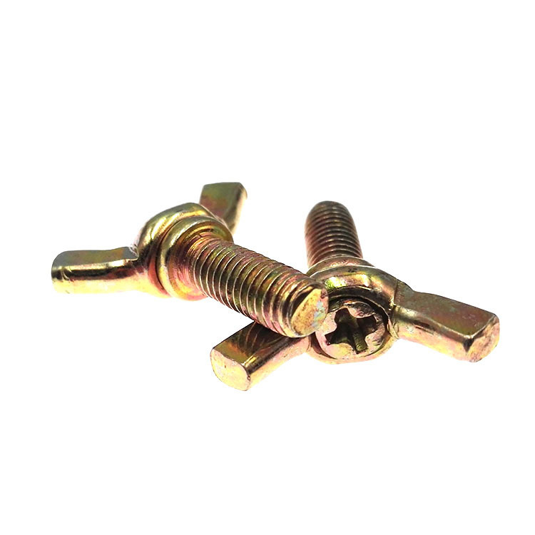 High Strength Grade 4.8 8.8 10.9 12.9 Yellow Zinc Plated DIN316 Butterfly Wing Bolts