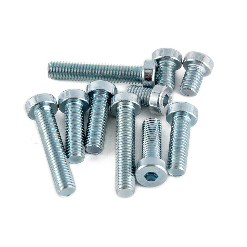 High Strength Grade 4.8 8.8 10.9 12.9 Steel Galvanized White Blue Zinc Plated DIN7984 Low Head Hex Socket Bolts