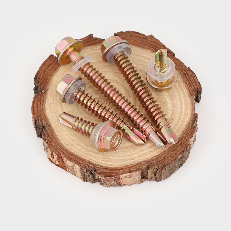 Color Yellow Zinc Plated Steel Hexagon Head Drill Screw Hex Self-drillng Scrwes