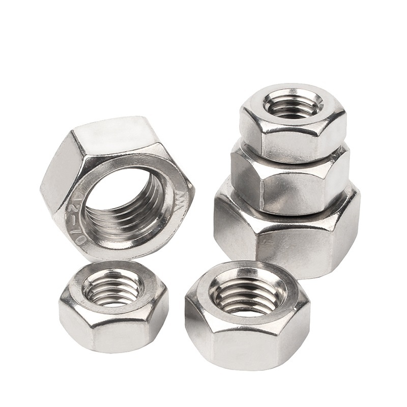 Stainless Steel A2-70 A4-80 SS201 SS304 SS316 DIN934 Hex Nuts