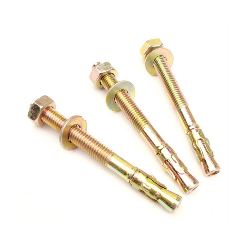 Color Yellow Zinc Plated Carbon Steel Gecko Repair Expansion Wedge Anchor Bolts