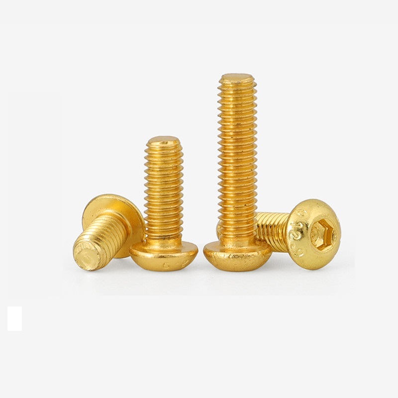 Copper Brass ISO7380 Button Head Hex Socket Bolts