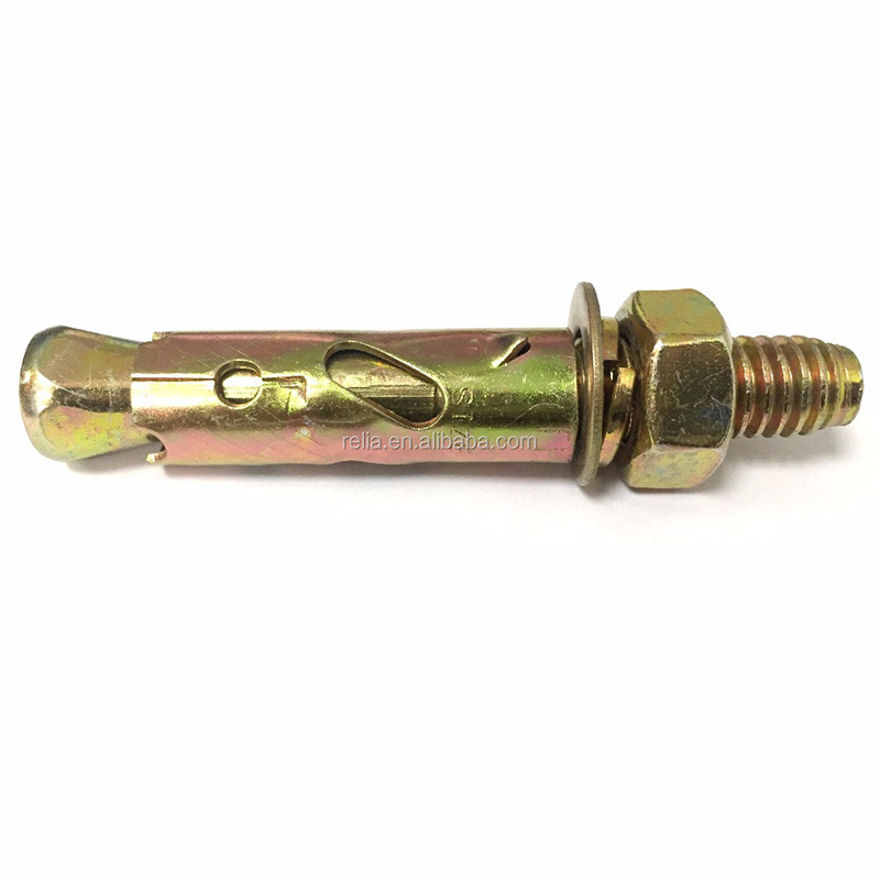 Color Yellow Zinc Plated Steel Elevator Expansion Bolts