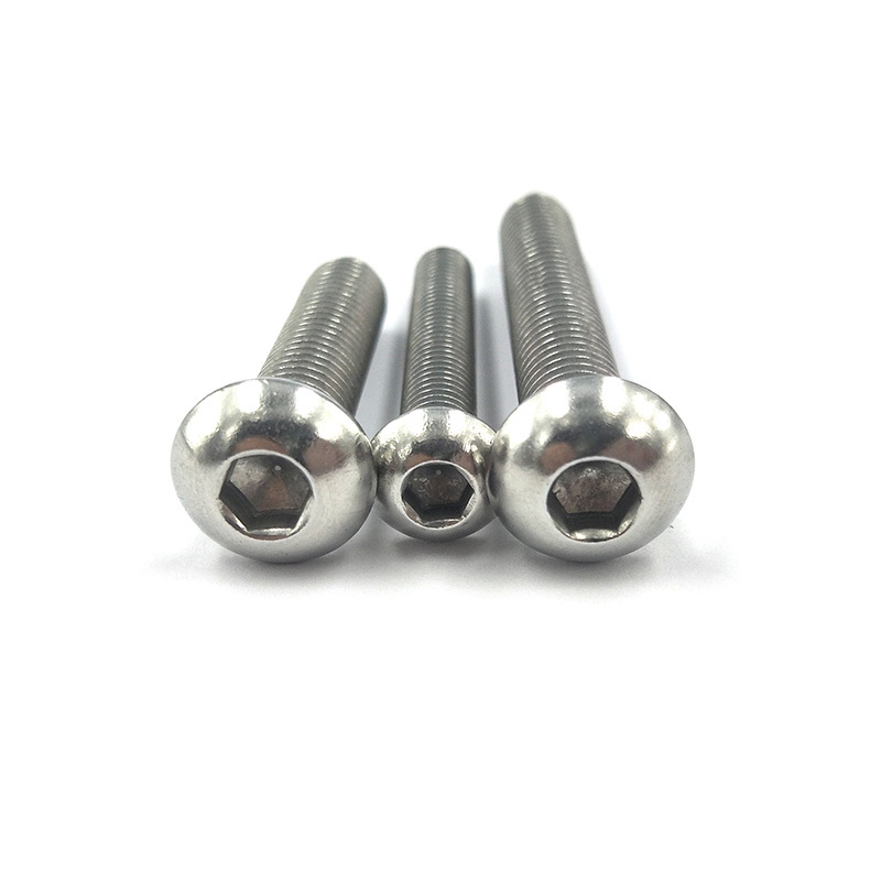 Stainless Steel A2-70 A4-80 SS201 SS304 SS316 ISO7380 Button Head Hex Socket Bolts