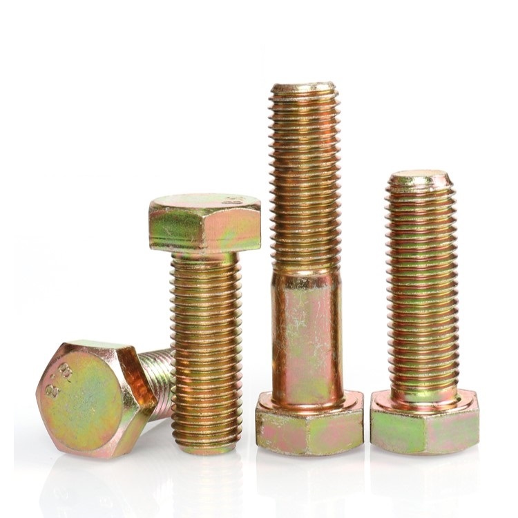 High Strength Grade 8.8 10.9 12.9 Steel DIN931 DIN933 Yellow Zinc Plated Hex Bolts