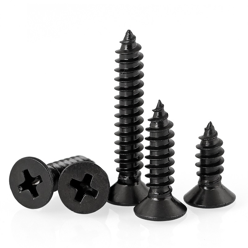 Black Phosphate Oxide Steel Countersunk CSK Flat Head Self-tapping Screws