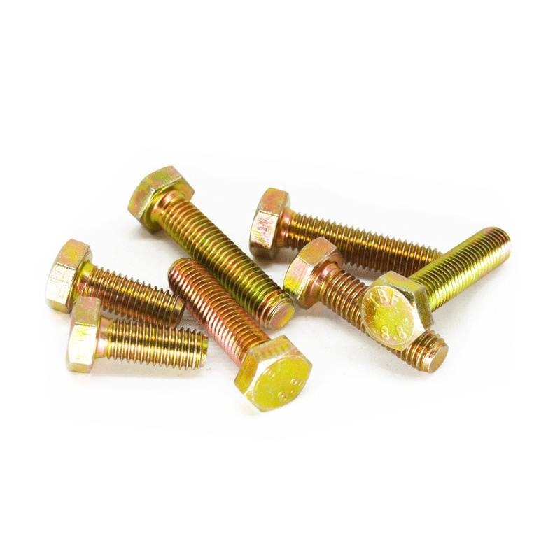 High Strength Grade 8.8 10.9 12.9 Steel DIN931 DIN933 Yellow Zinc Plated Hex Bolts