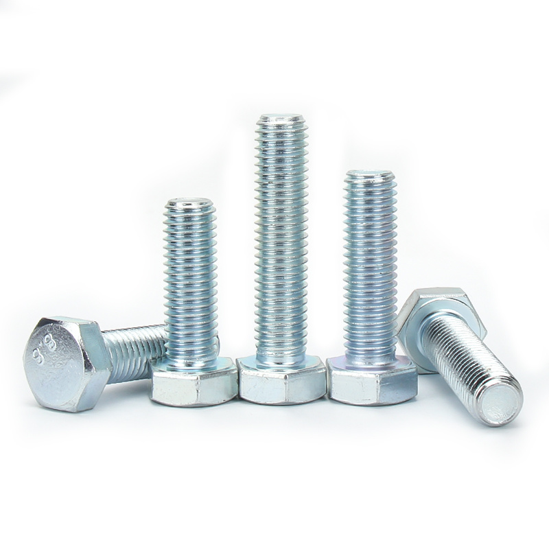 High Strength Grade 8.8 10.9 12.9 Steel DIN931 DIN933 Zinc Plated Hex Bolts