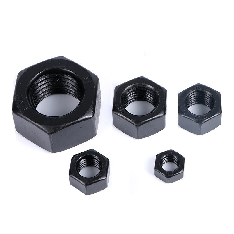 High Strength Grade 4 8 10 12 Steel Black Oxide DIN934 Hex Nuts