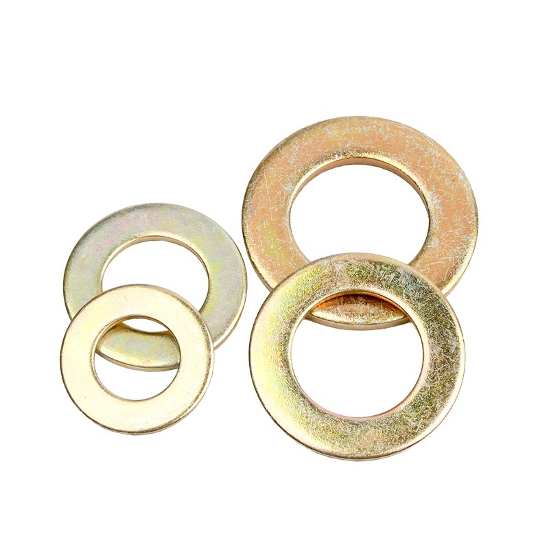 Color Yellow Zinc Plated Steel DIN125 Flat Washers