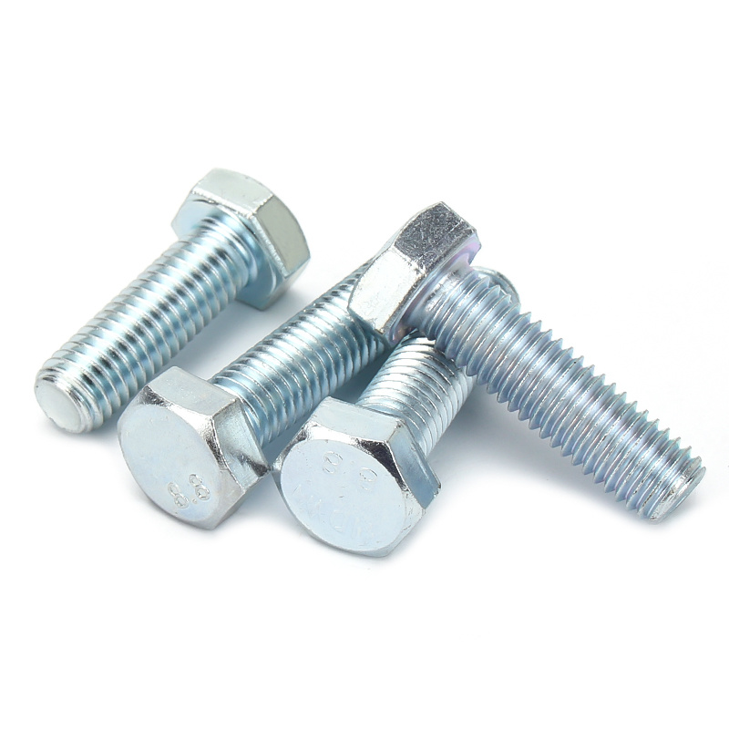 High Strength Grade 8.8 10.9 12.9 Steel DIN931 DIN933 Zinc Plated Hex Bolts
