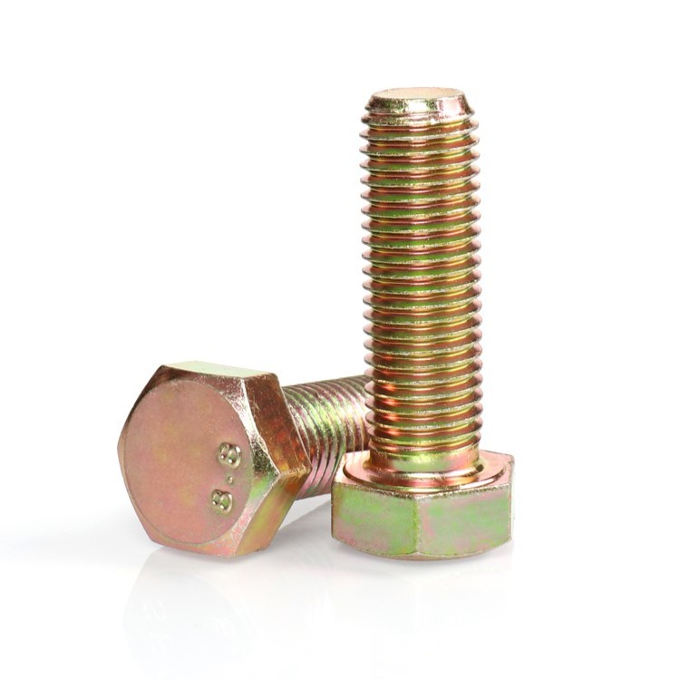 High Strength Grade 8.8 10.9 12.9 Steel DIN931 DIN933 Yellow Zinc Plated Hex Bolts