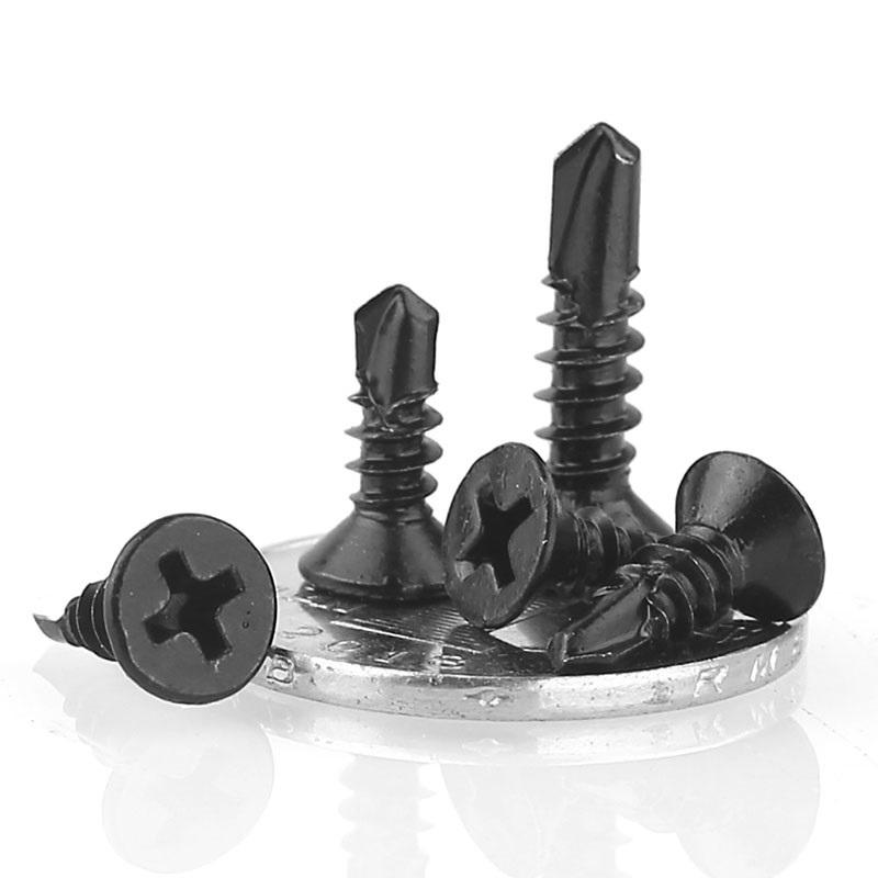 Black Phosphate Black Oxide Countersunk CSK Flat Head Drill Screw Self-drillng Screws