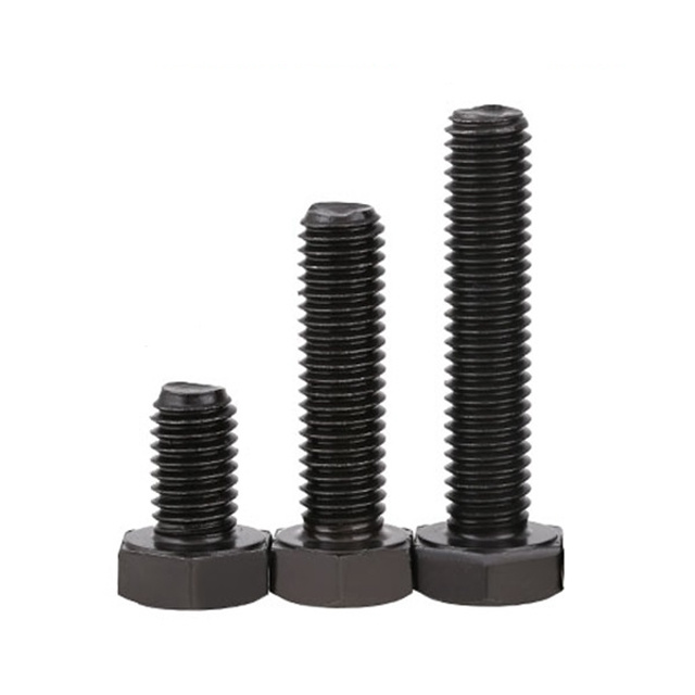 High Strength Grade 8.8 10.9 12.9 Steel DIN931 DIN933 Black Oxide Hex Bolts