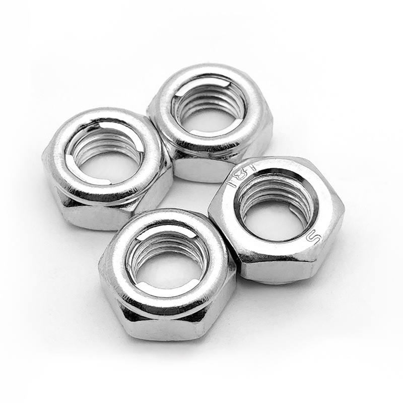 High Strength Grade 4 8 10 12 Steel Galvanized Blue White Zinc Plated DIN980V DIN980M All Metal Lock Nuts