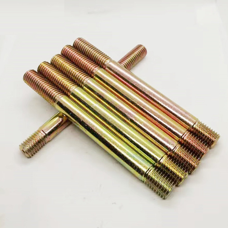 Color Yellow Zinc Plated Steel DIN938 Double Ending | Hebei Chengyi