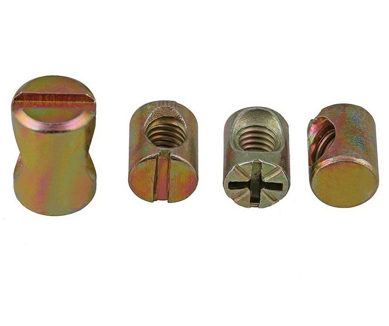 High Strength Grade 4 8 10 12 Steel Color Yellow Zinc Plated Barrel Nuts