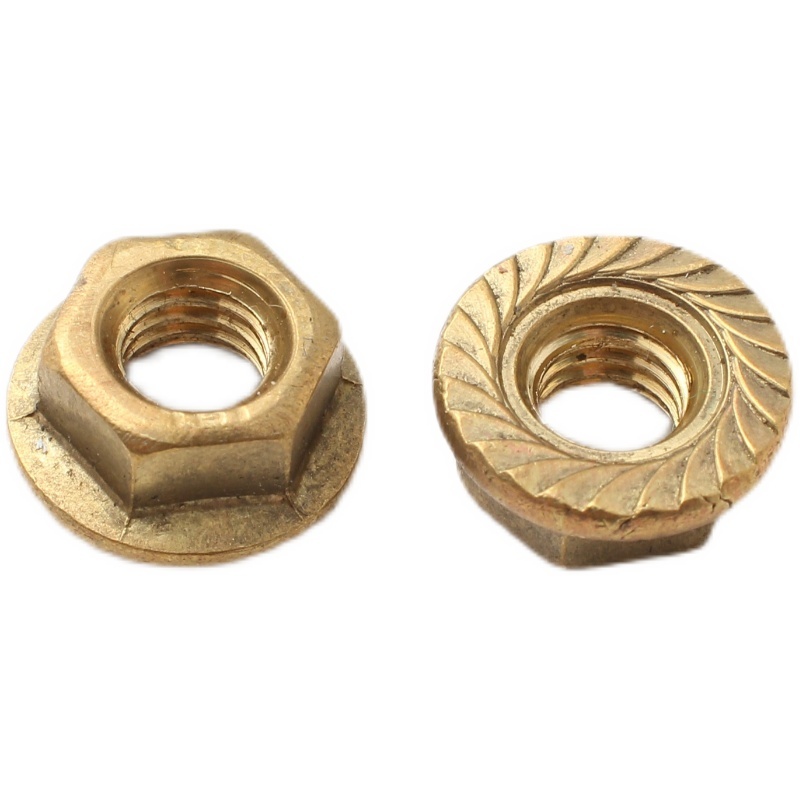 Écrou à bride hexagonal en cuivre et laiton DIN6923
