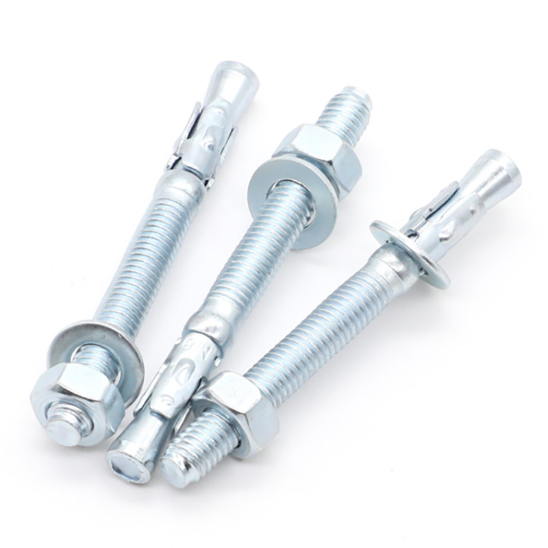 White Blue Zinc Plated Carbon Steel Wedge Anchor Bolts