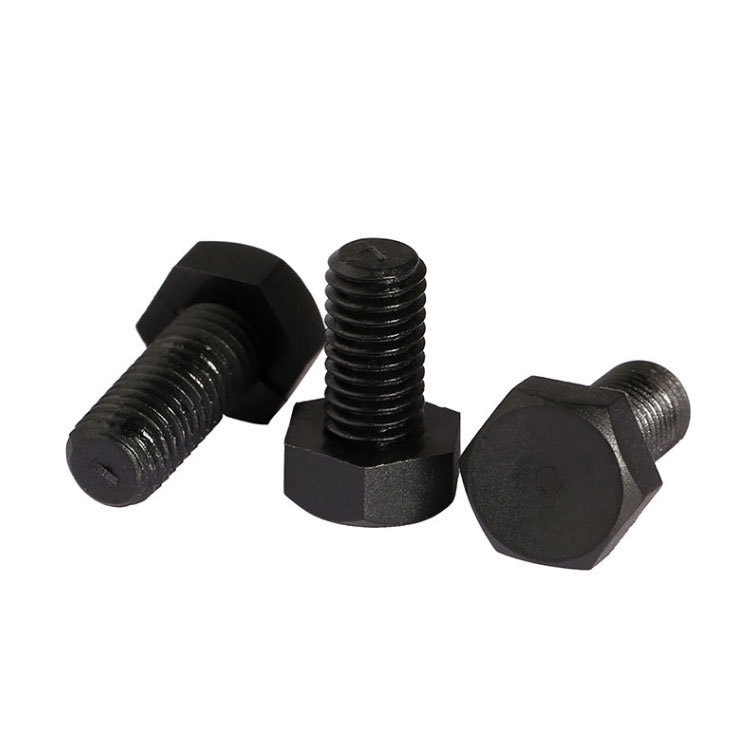 Boulons hexagonaux en acier au carbone, classe 4.8, DIN931 et DIN933, oxyde noir