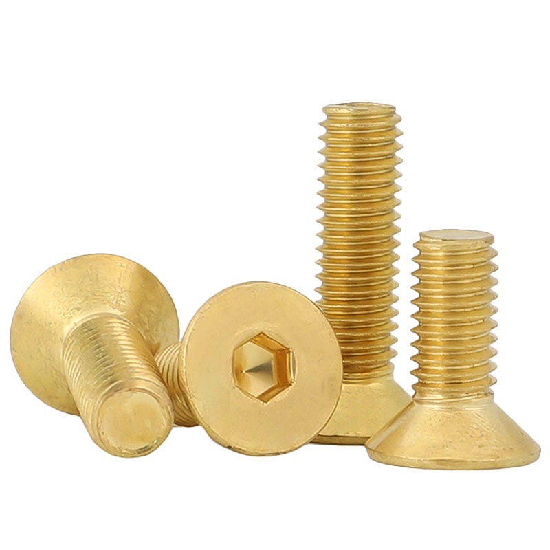 Copper Brass DIN7991 CSK Flat Head Hex Socket Bolts