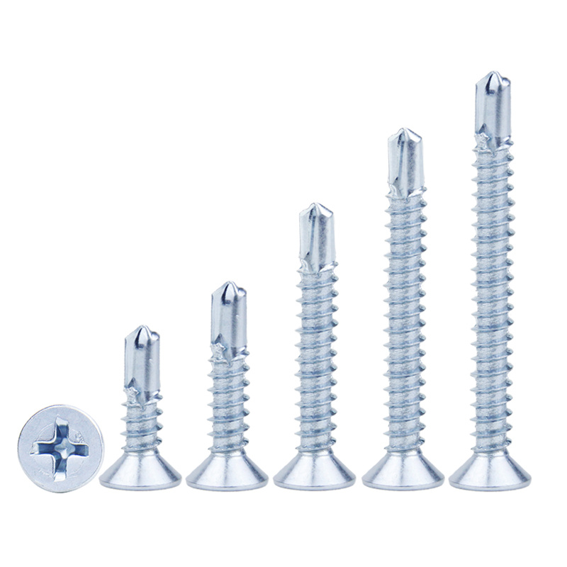 Zinc Plated Countersunk CSK Flat Head Drill Screw Self-drillng Screws