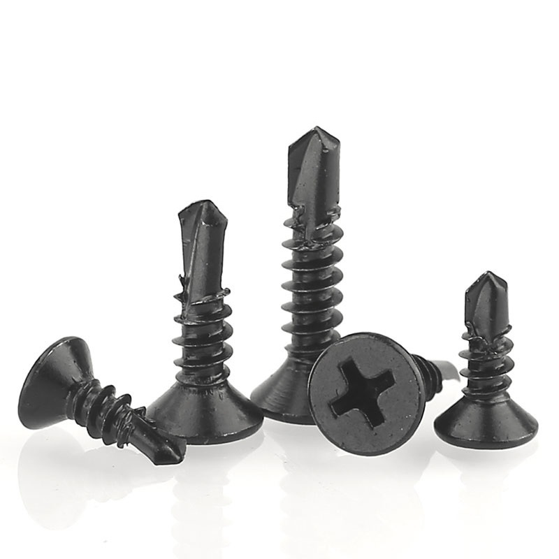Black Phosphate Black Oxide Countersunk CSK Flat Head Drill Screw Self-drillng Screws
