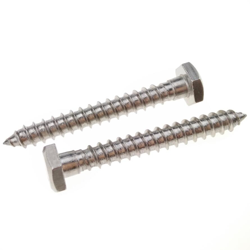 Stainless Steel SS304 SS316 SS201 Hexagon Head Hex Wood Screws