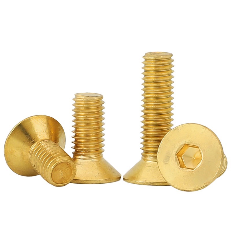 Copper Brass DIN7991 CSK Flat Head Hex Socket Bolts-Hebei Chengyi