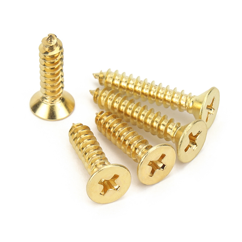 Copper Brass Countersunk CSK Flat Head Self-tapping Screws