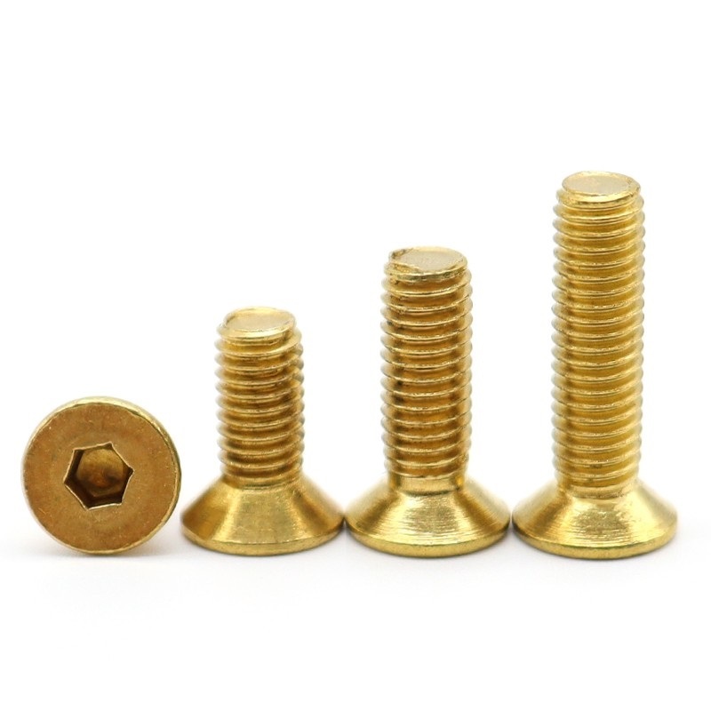 Copper Brass DIN7991 CSK Flat Head Hex Socket Bolts-Hebei Chengyi