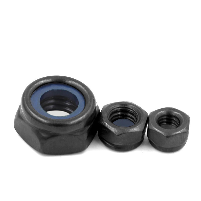 High Strength Grade 4 8 10 12 Steel Black Oxide DIN982 DIN985 Nylon Lock Nuts Nylock Nuts