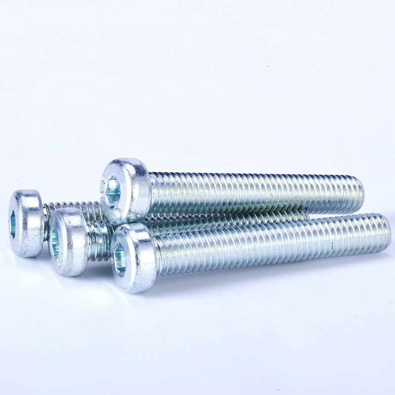 High Strength Grade 4.8 8.8 10.9 12.9 Steel Galvanized White Blue Zinc Plated DIN7984 Low Head Hex Socket Bolts