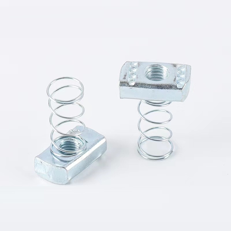 High Strength Grade 4 8 10 12 Steel Galvanized Blue White Zinc Plated Spring Channel Nuts