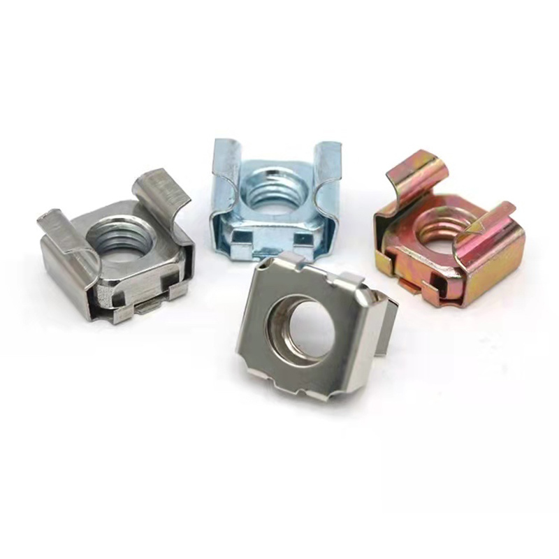 High Strength Grade 4 8 10 12 Steel Galvanized Blue White Zinc Plated Cage Nuts