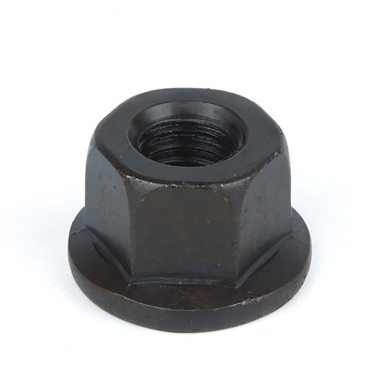 High Strength Grade 4 8 10 12 Steel Black Oxide DIN6923 Hex Flange Nuts