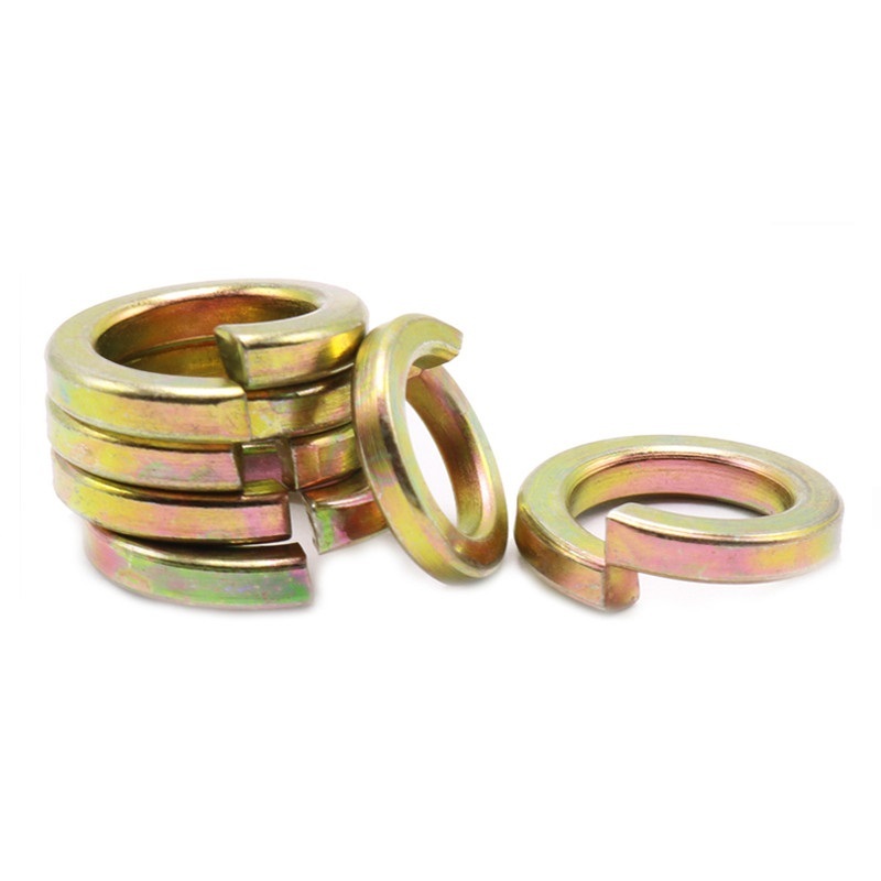 Color Yellow Zinc Plated Steel DIN127 Spring Washers